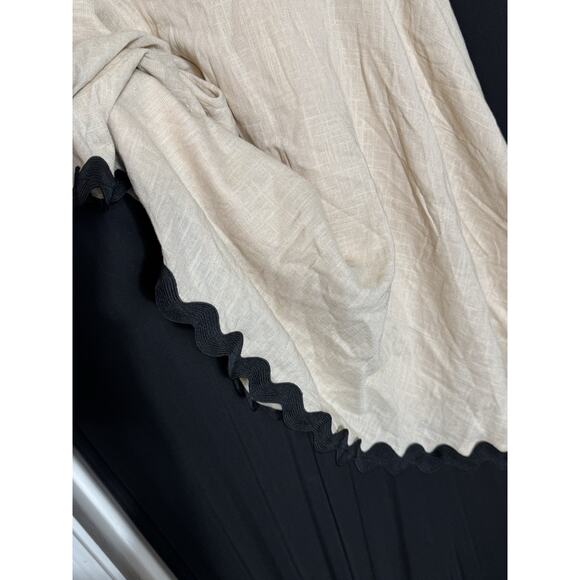 Square Neck A-line Mini Sundress Rickrack Straps Sleeveless M cottagecore‎ - Picture 7 of 10